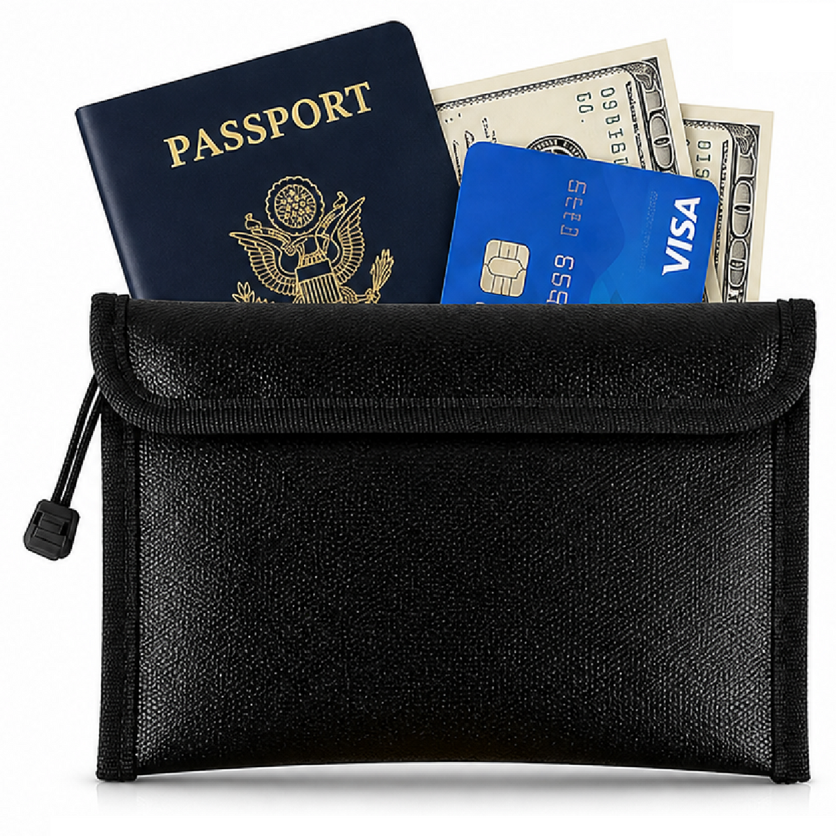 Fireproof & Water Resistant Document Bag – Money & File Safe Storage Pouch