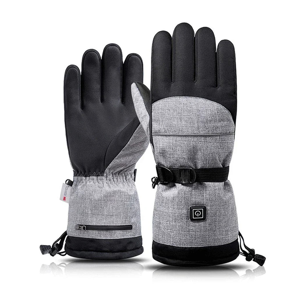 Rechargeable Heated Gloves – Full Finger Thermal Gloves for Men & Women, Ideal for Skiing, Snowboarding & Motorcycle Riding