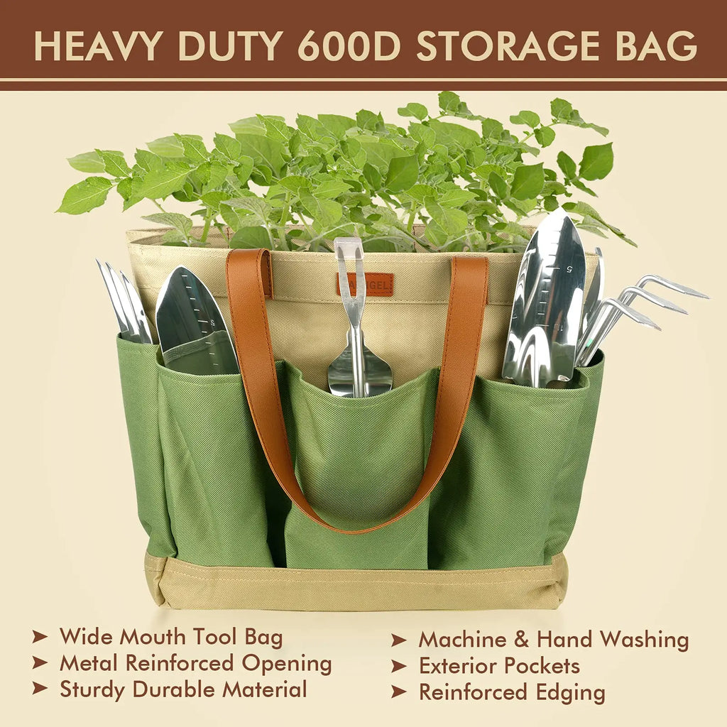 10-piece Set Gardening Tools Heavy Duty Stainless Steel Garden Supplies Hand Tools With Wooden Handle Garden Gifts for Boys