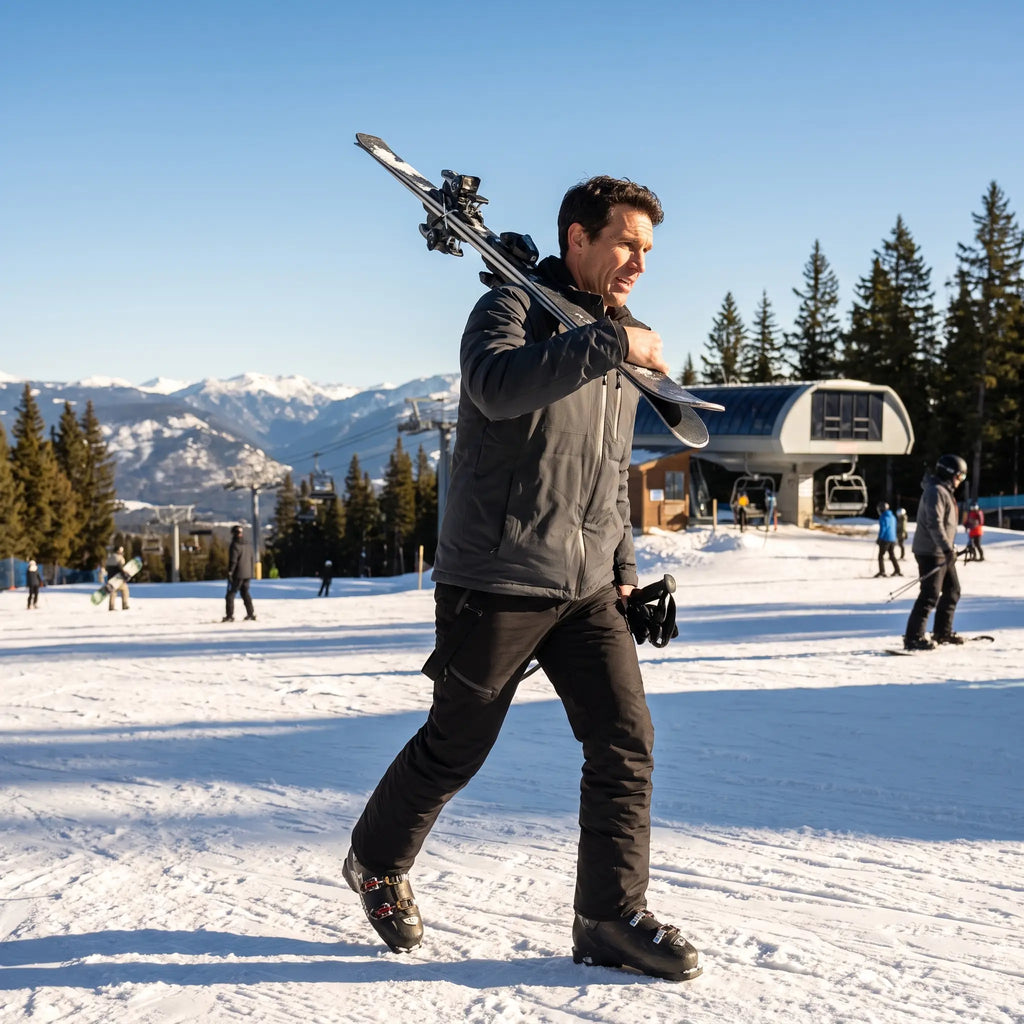 Men's Ski Trousers - Detachable Bib - Insulated Windproof Snowsports