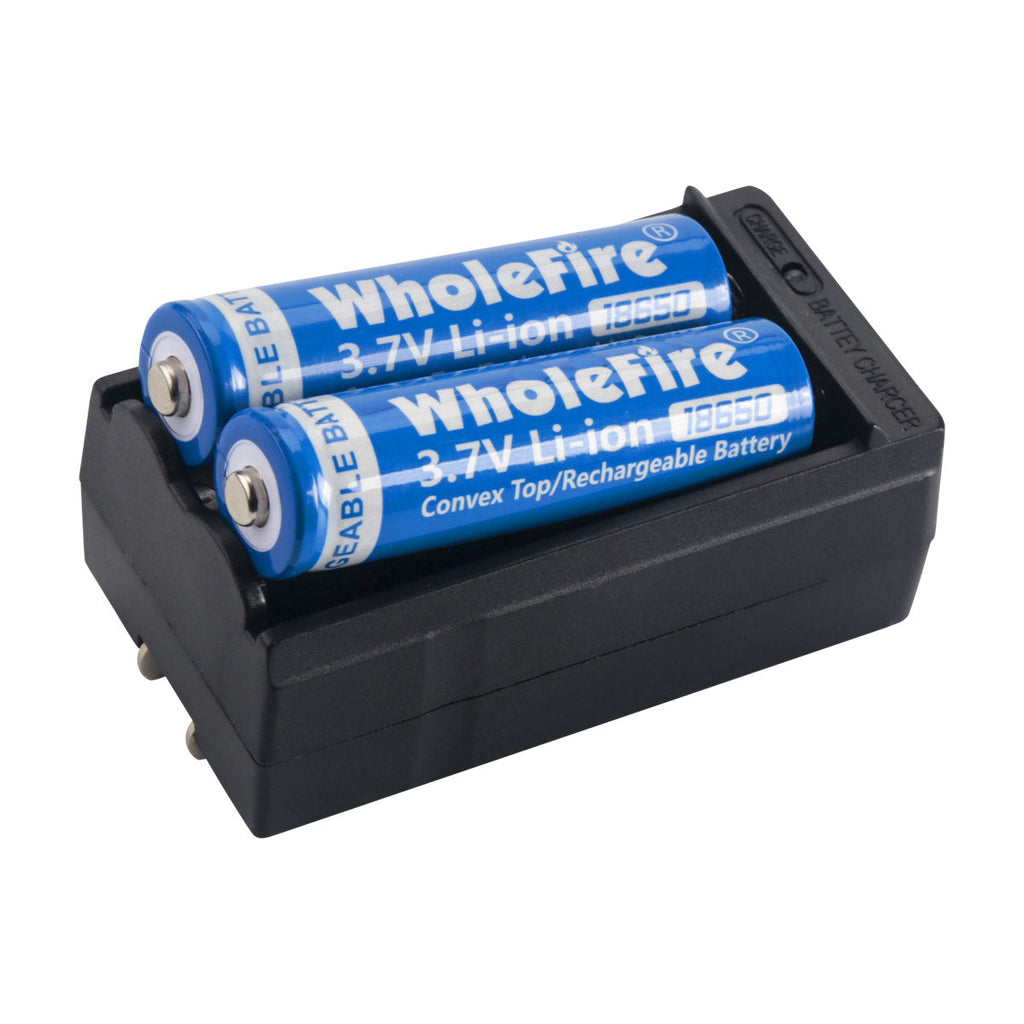 18650 Li-ion 3.7V Rechargeable Batteries – 5000mAh High Capacity Button Top Pack of 2