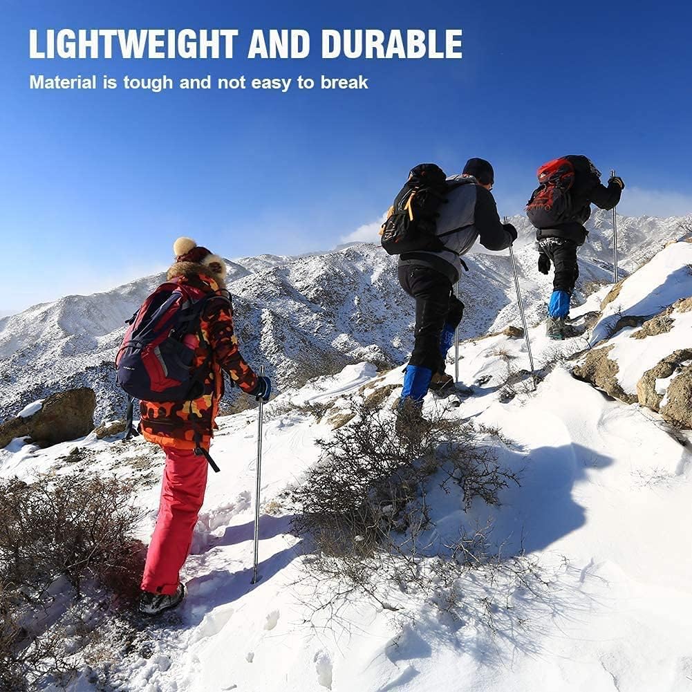 Tactical Hiking Walking Stick – Collapsible Survival Trekking Pole with Compass, Knife, Firestarter & Tungsten Icebreaker