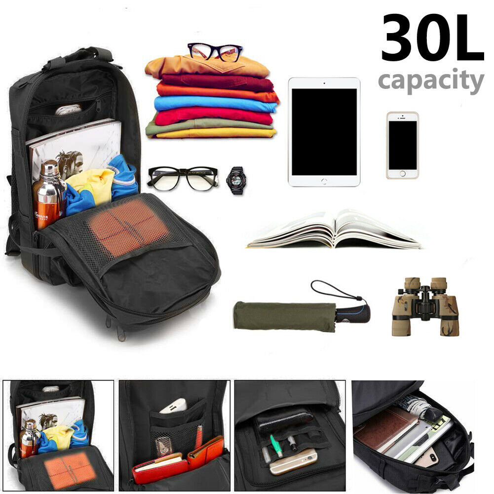 30L Military Tactical Backpack – Waterproof Outdoor Rucksack for Hiking, Camping & Survival