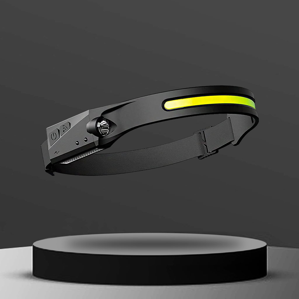 Rechargeable LED Headlamp 230° Wide Beam Motion Sensor Head Light