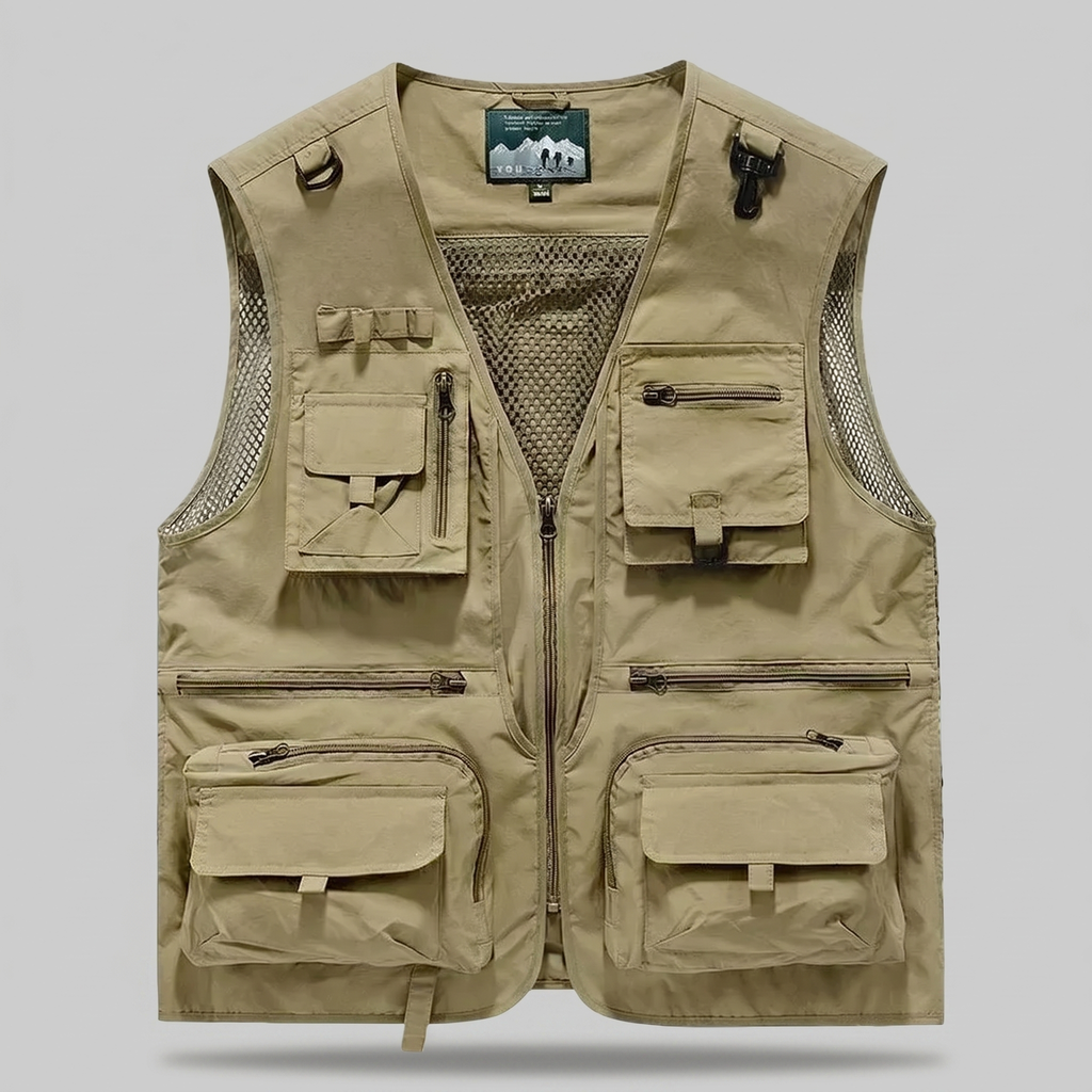 Breathable Outdoor Utility Vest with Multiple Pockets – Lightweight Mesh Design