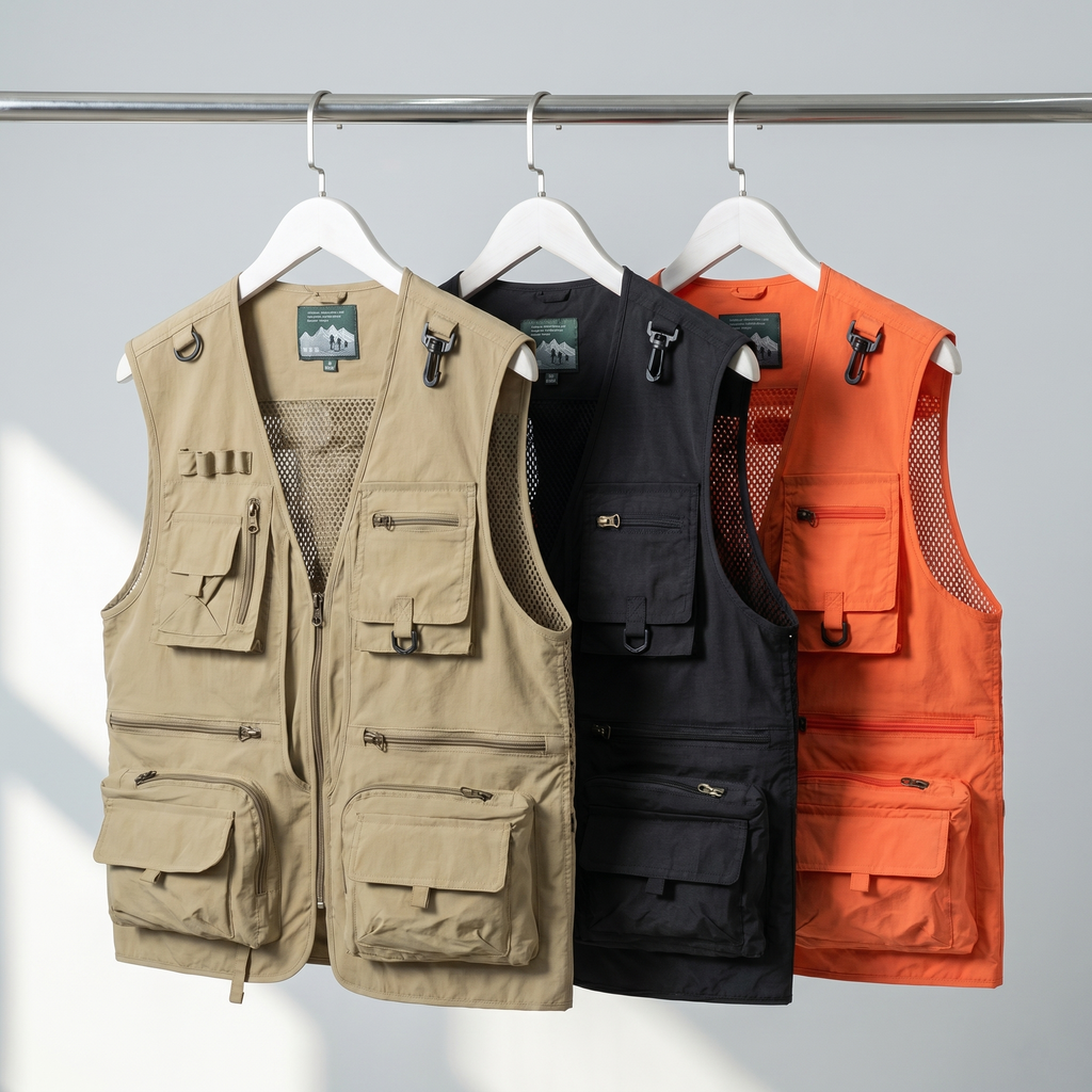 Breathable Outdoor Utility Vest with Multiple Pockets – Lightweight Mesh Design