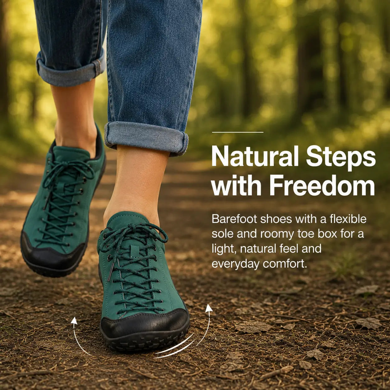 Barefoot Hiking Trainers Wide Toe Box Comfort Walking Shoes - Unisex