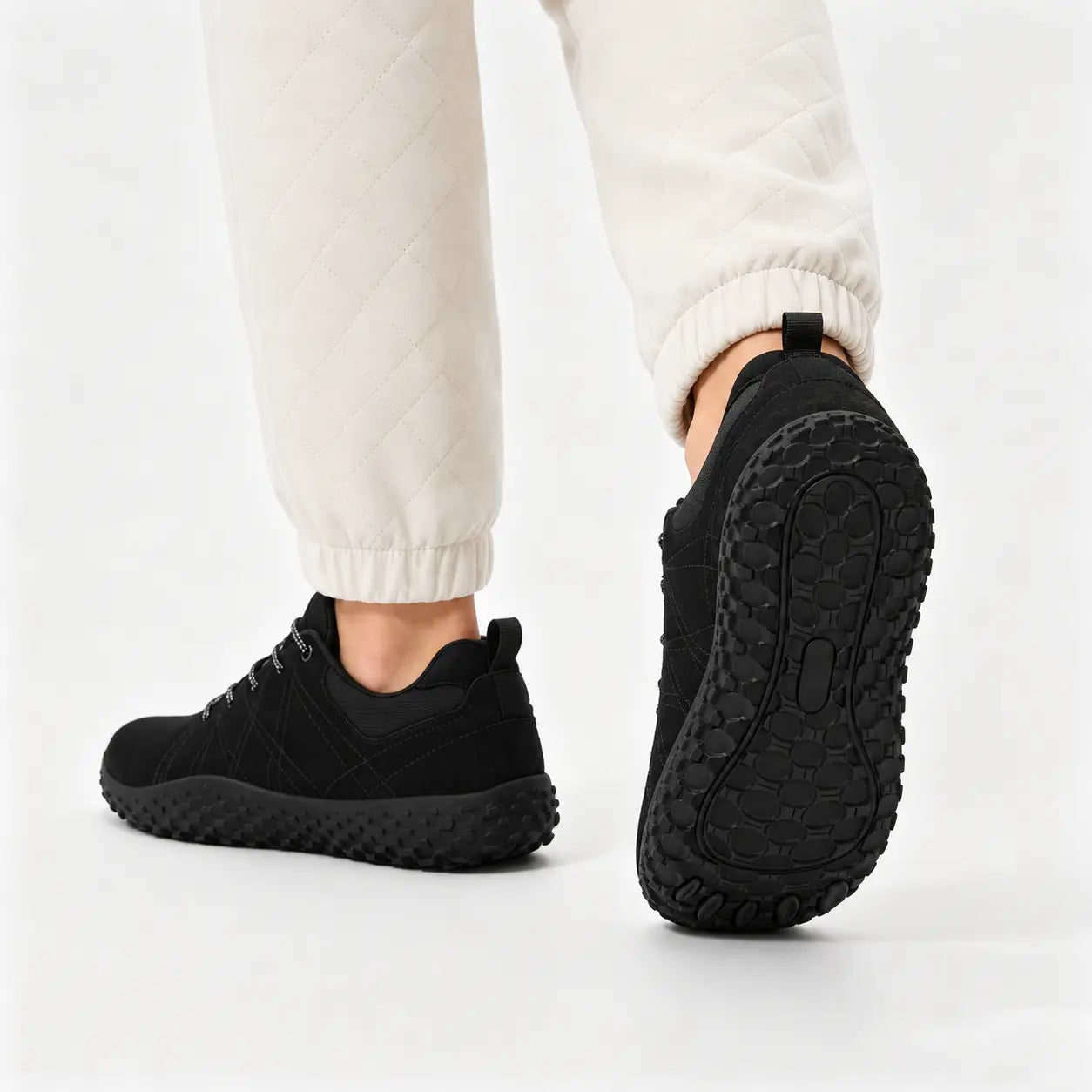 Comfort Suede Barefoot Hiking Trainers | Wide Toe Box Walking Shoes - Unisex