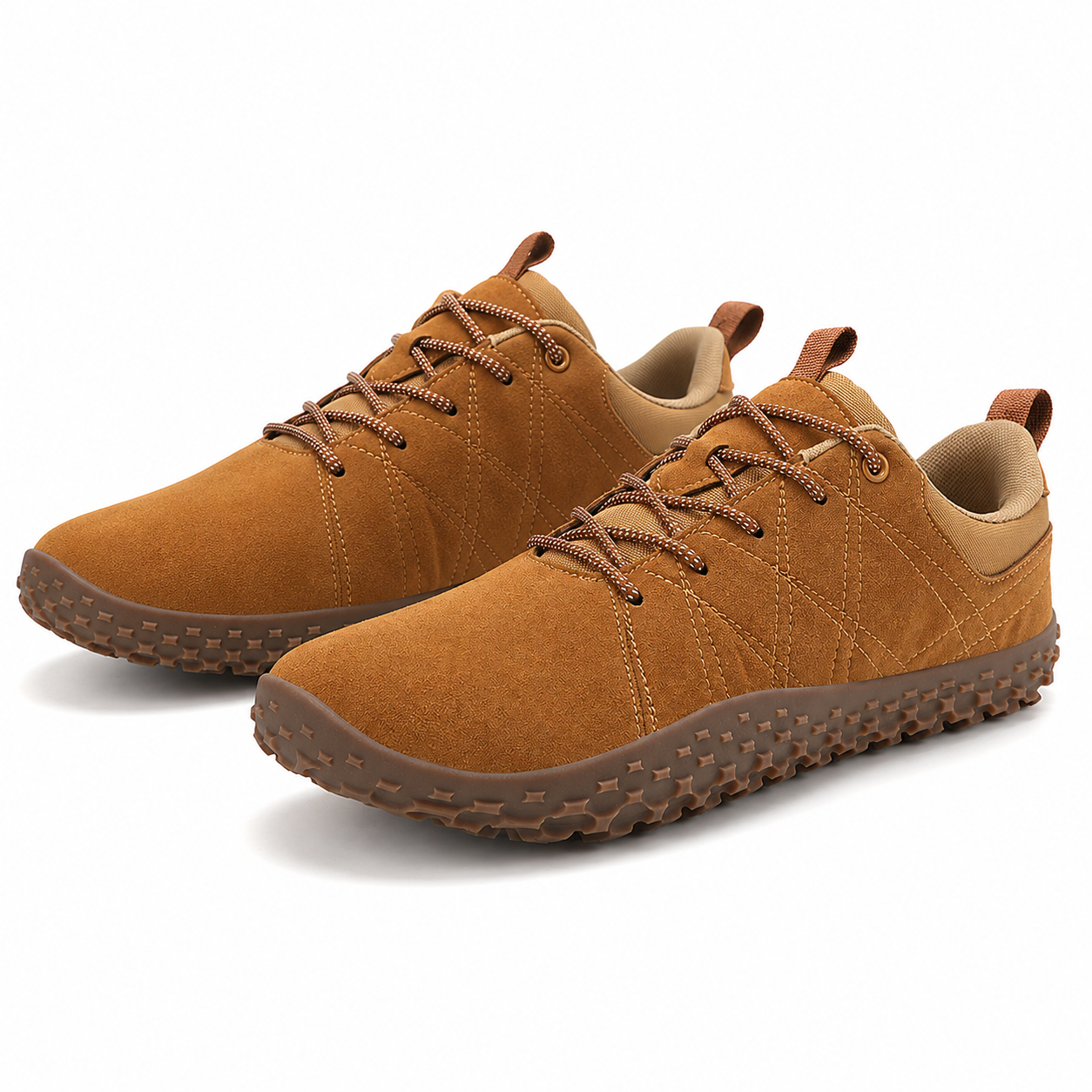 Comfort Suede Barefoot Hiking Trainers | Wide Toe Box Walking Shoes - Unisex