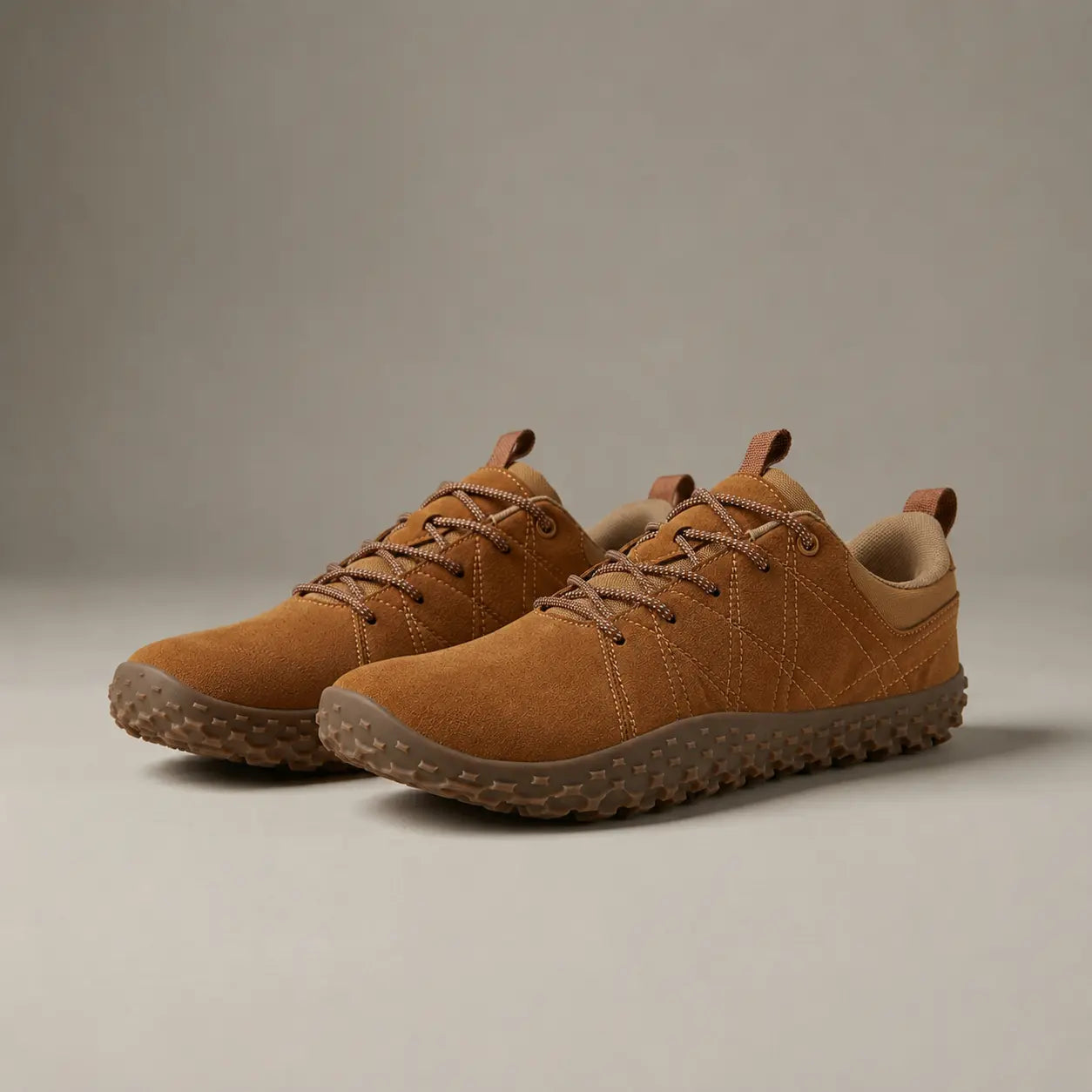 Comfort Suede Barefoot Hiking Trainers | Wide Toe Box Walking Shoes - Unisex