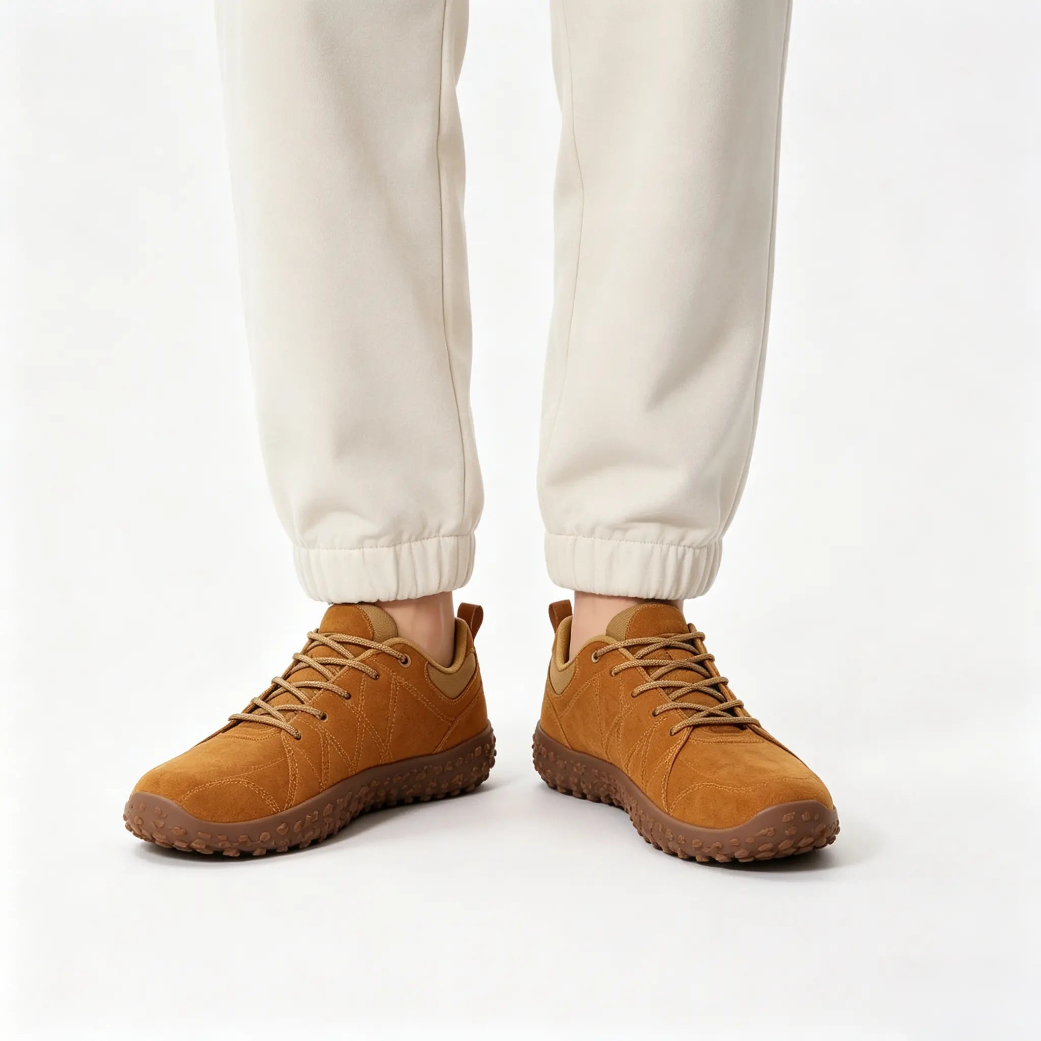 Comfort Suede Barefoot Hiking Trainers | Wide Toe Box Walking Shoes - Unisex