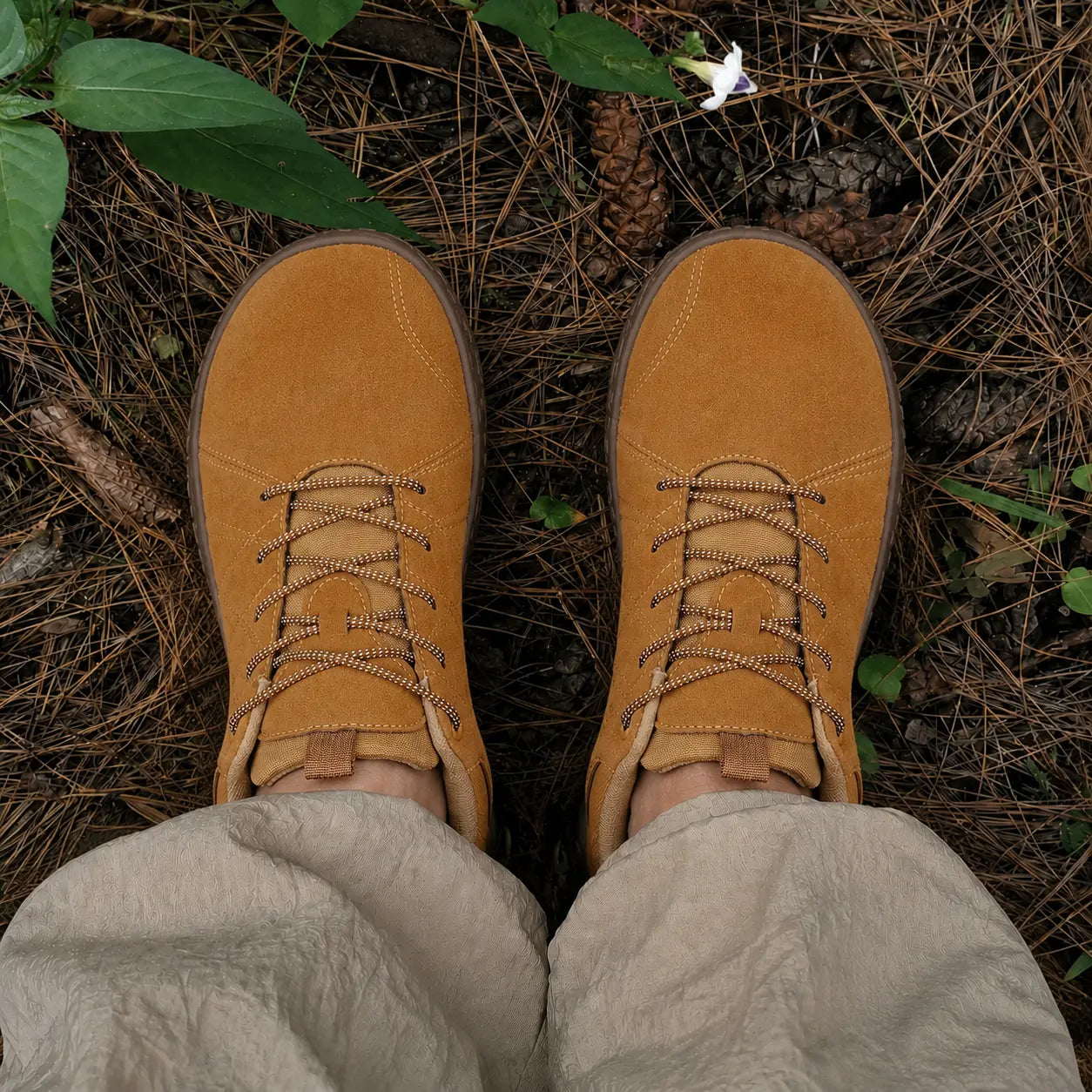 Comfort Suede Barefoot Hiking Trainers | Wide Toe Box Walking Shoes - Unisex