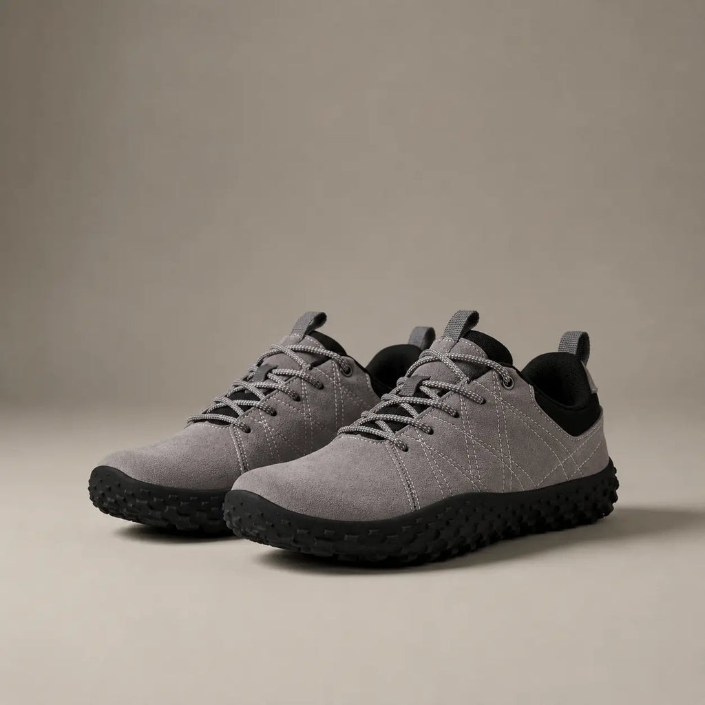 Comfort Suede Barefoot Hiking Trainers | Wide Toe Box Walking Shoes - Unisex
