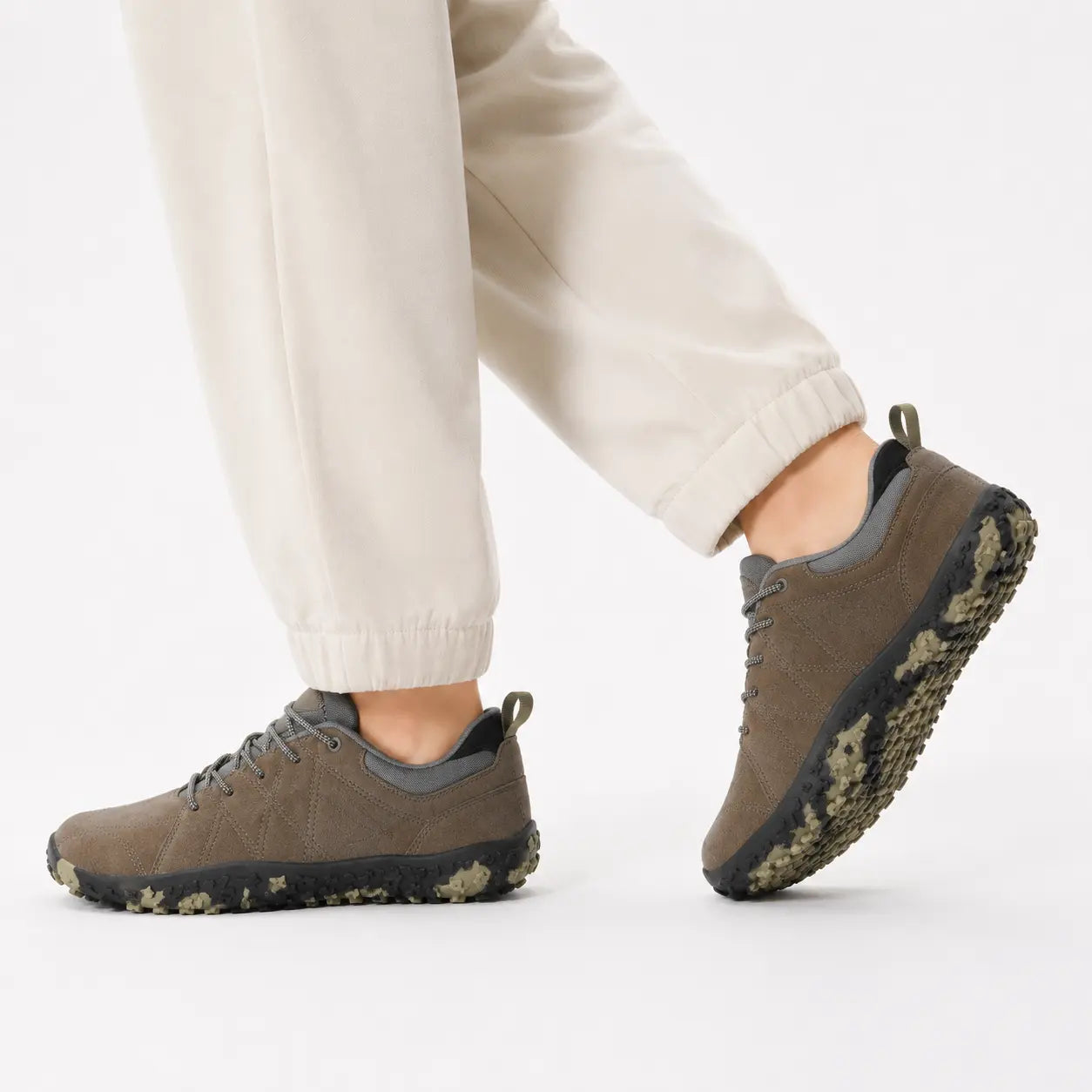 Comfort Suede Barefoot Hiking Trainers | Wide Toe Box Walking Shoes - Unisex