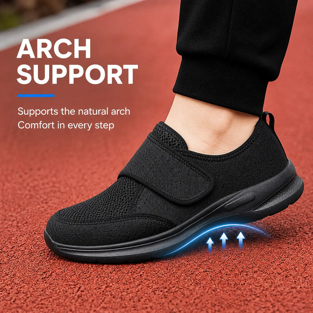Wide Fit Comfort Walking Shoes for Wider feet with Adjustable Strap