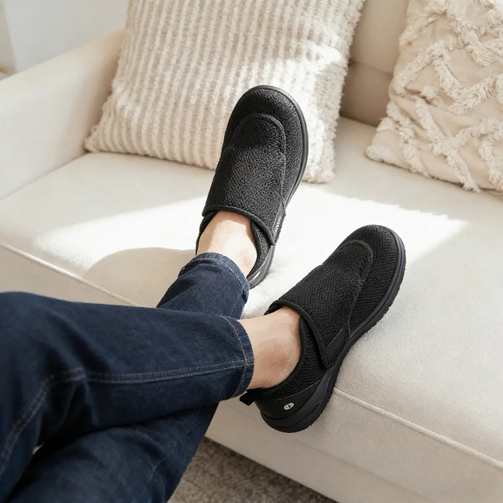Wide Fit Comfort Walking Shoes for Wider feet with Adjustable Strap