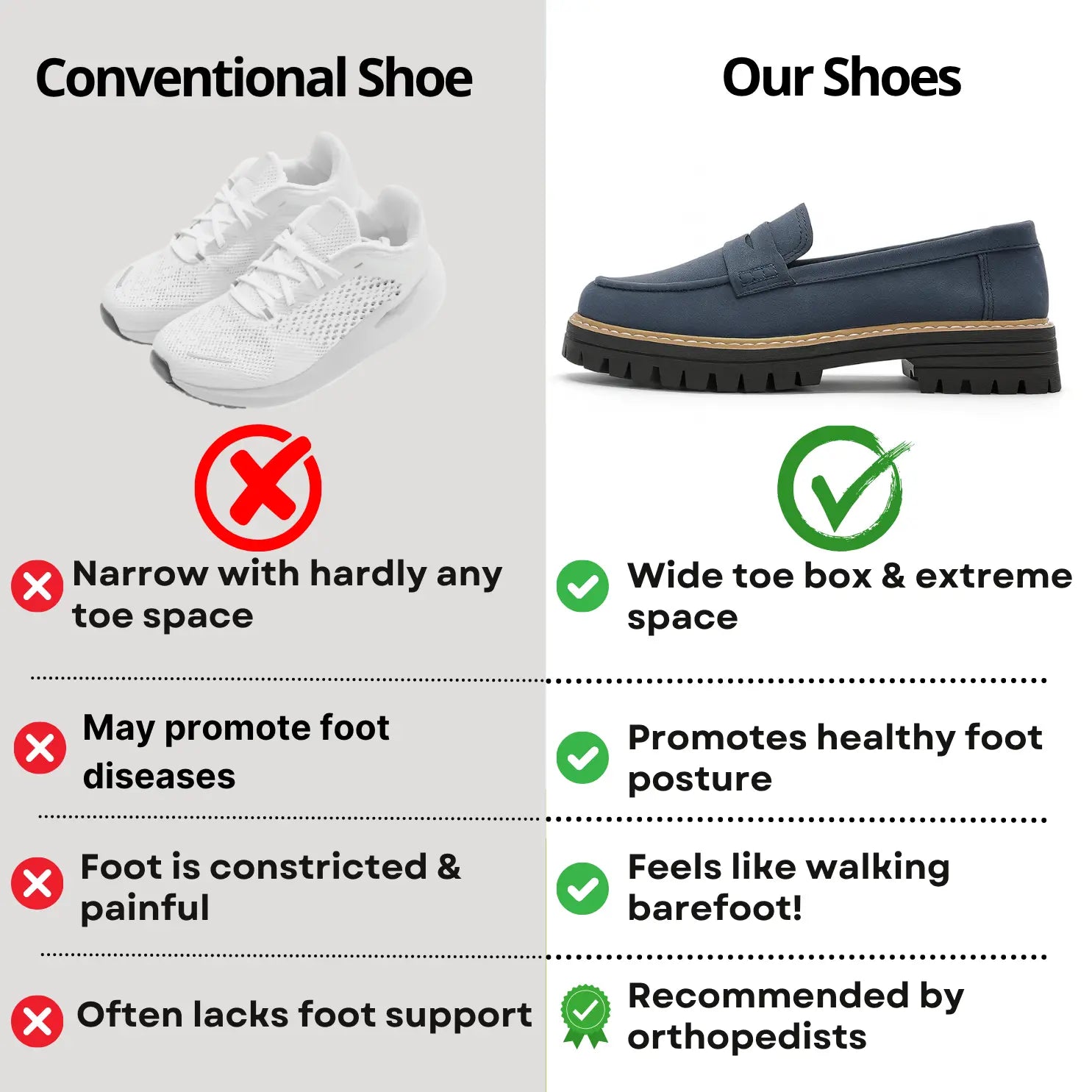 Women’s Comfort Shoes with Wide Toe Box