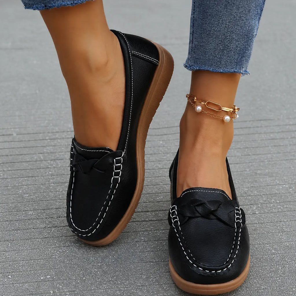 Women’s Comfort Slip-On Loafers | Soft Leather Walking Shoes