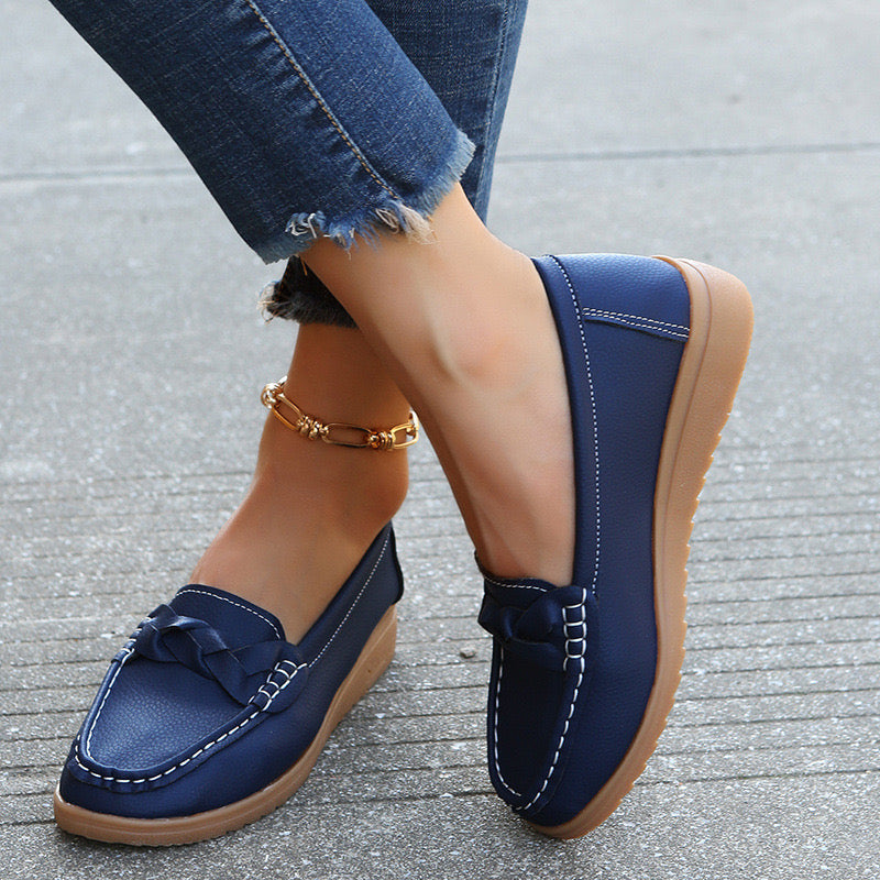 Women’s Comfort Slip-On Loafers | Soft Leather Walking Shoes