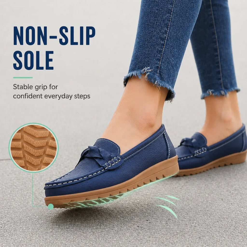 Women’s Comfort Slip-On Loafers | Soft Leather Walking Shoes