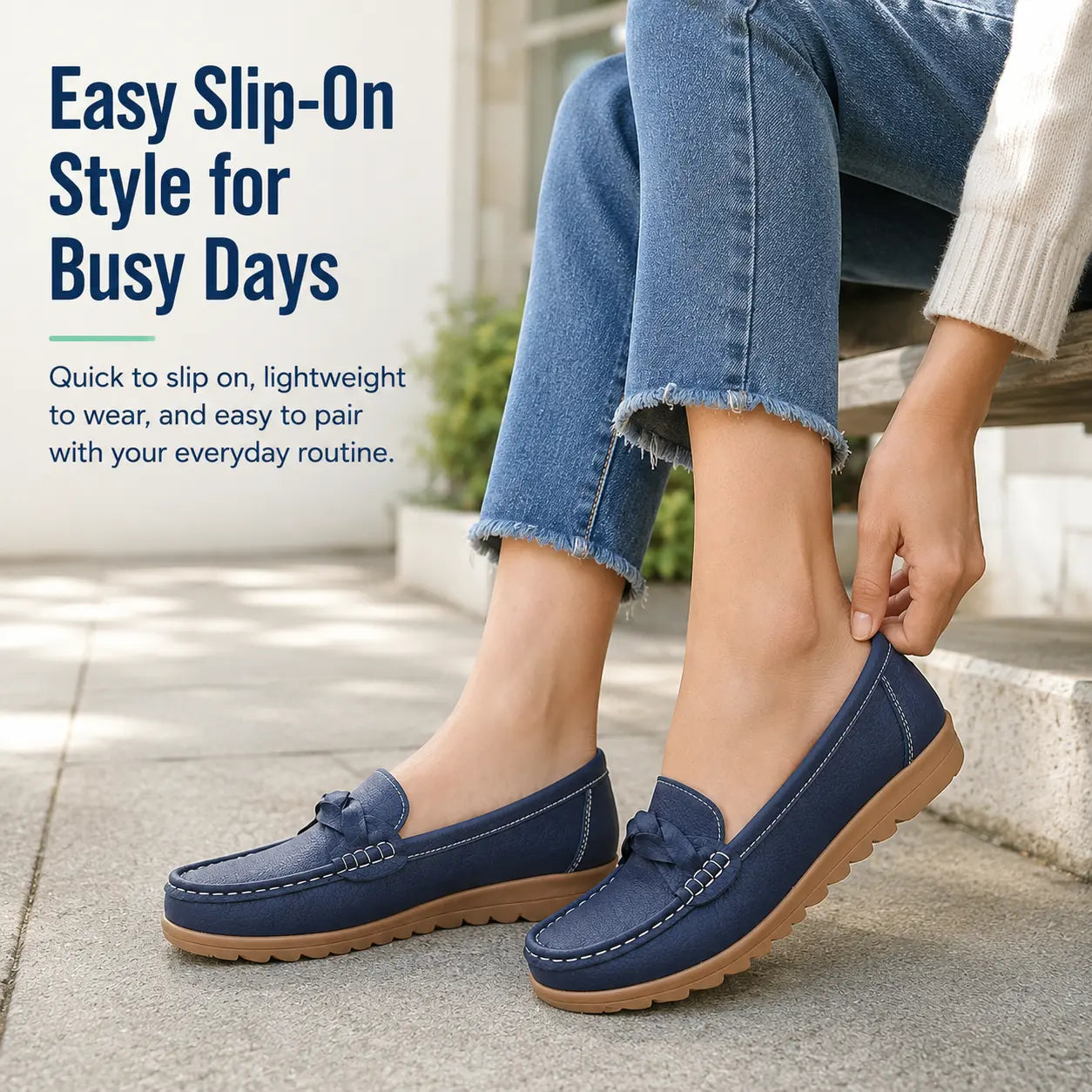Women’s Comfort Slip-On Loafers | Soft Leather Walking Shoes