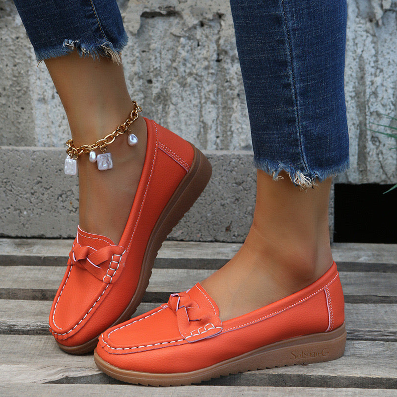 Women’s Comfort Slip-On Loafers | Soft Leather Walking Shoes
