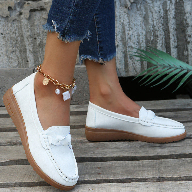 Women’s Comfort Slip-On Loafers | Soft Leather Walking Shoes