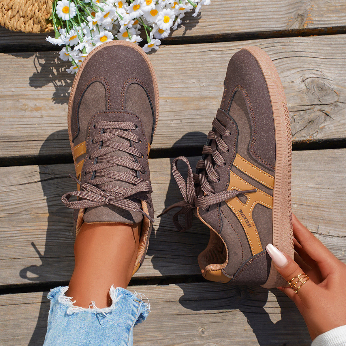 Women’s Comfort Suede Trainers | Non-Slip Comfort Walking Shoes