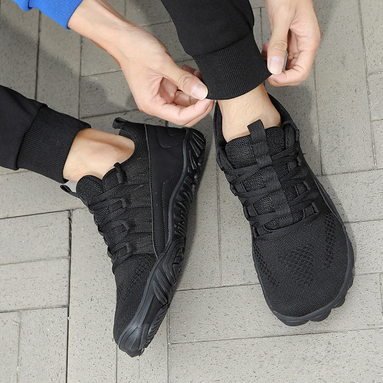 Wide-Fit Barefoot Walking Shoes – Breathable Design with Grip Outsole
