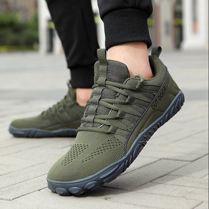 Wide-Fit Barefoot Walking Shoes – Breathable Design with Grip Outsole