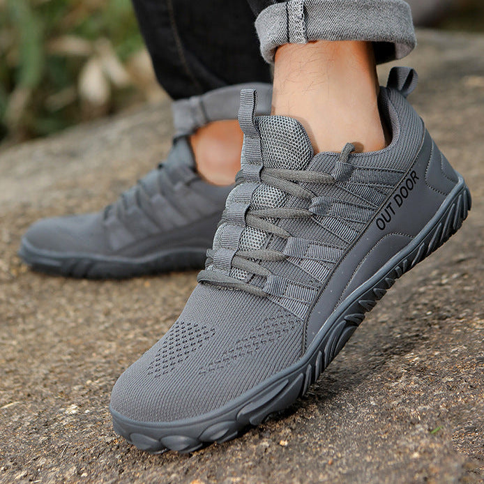Wide-Fit Barefoot Walking Shoes – Breathable Design with Grip Outsole