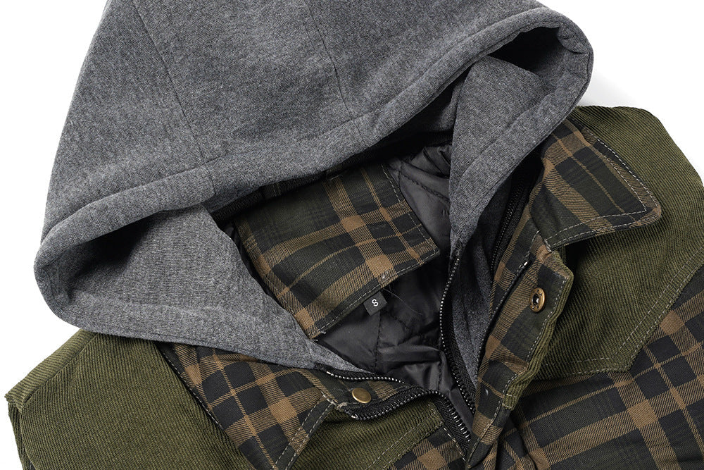 Men's Gilet - Tartan Check - Hooded Insulated Body Warmer