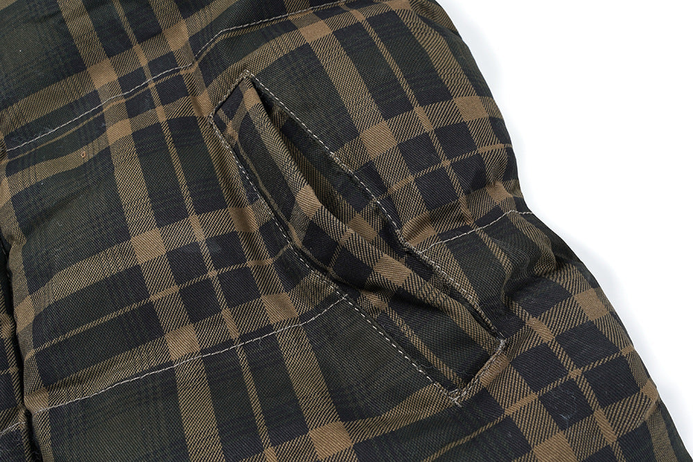 Men's Gilet - Tartan Check - Hooded Insulated Body Warmer
