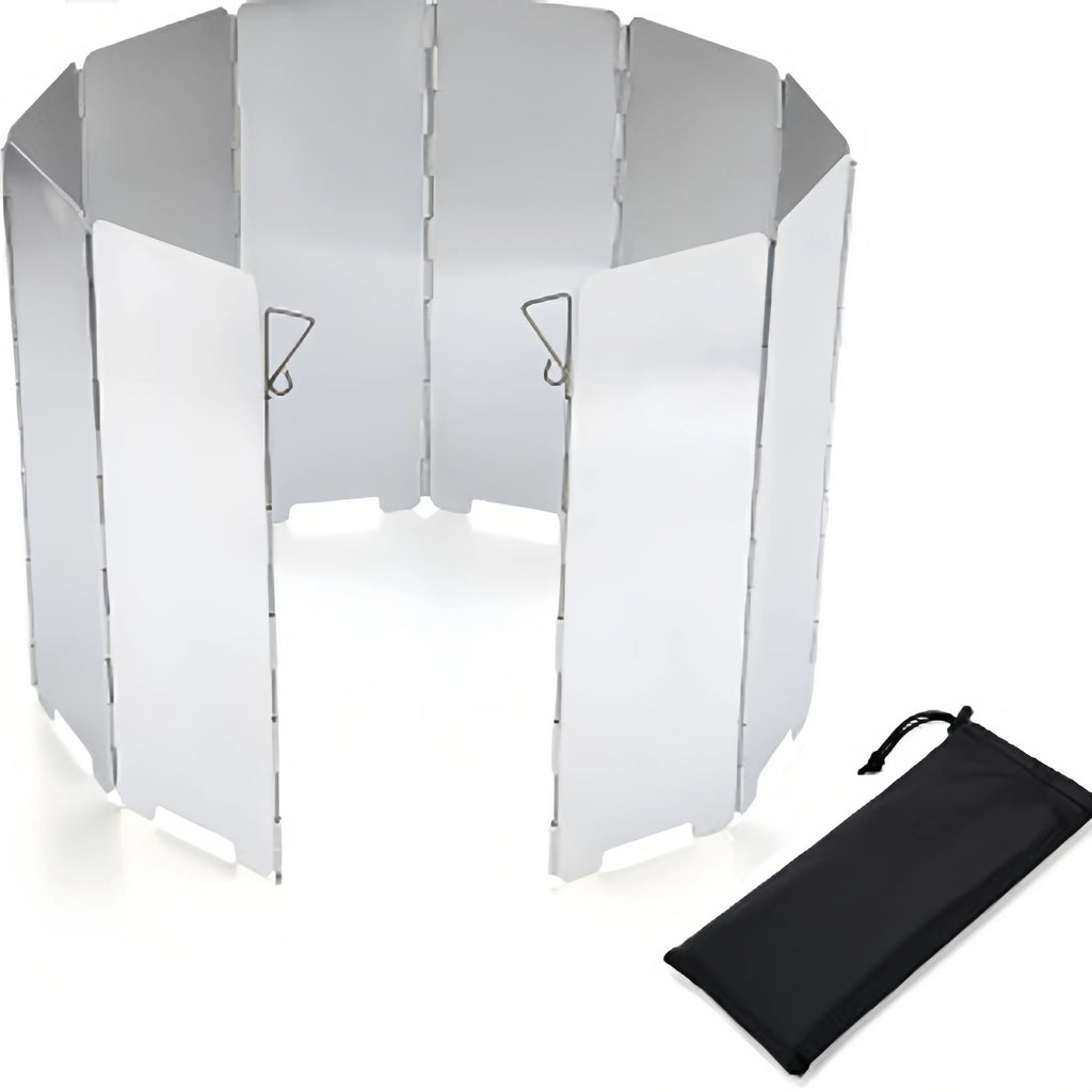 Camping Stove Windscreen – Portable Folding Gas Stove Windshield for Backpacking & Outdoor Cooking