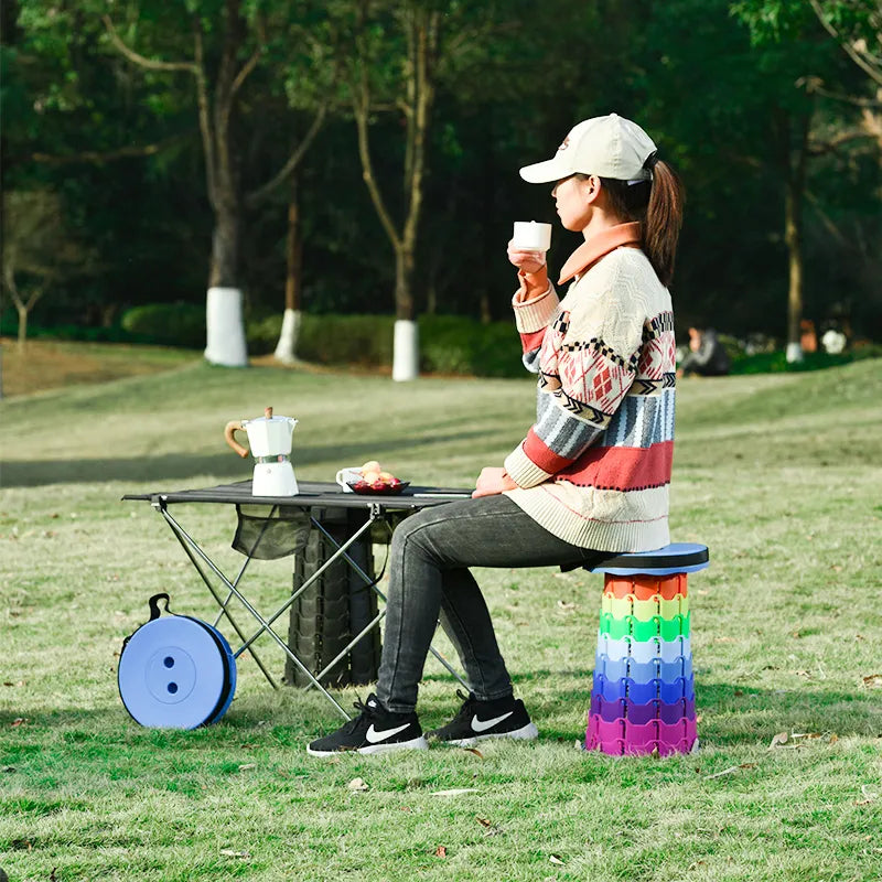 Premium Collapsible Camping Stool – Portable Folding Stool for Outdoor, Hiking, Fishing & Travel