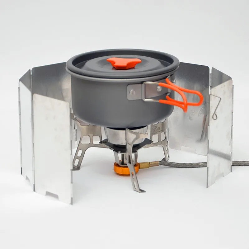 Camping Stove Windscreen – Portable Folding Gas Stove Windshield for Backpacking & Outdoor Cooking