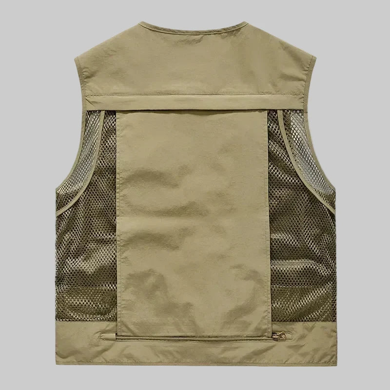 Breathable Outdoor Utility Vest with Multiple Pockets – Lightweight Mesh Design