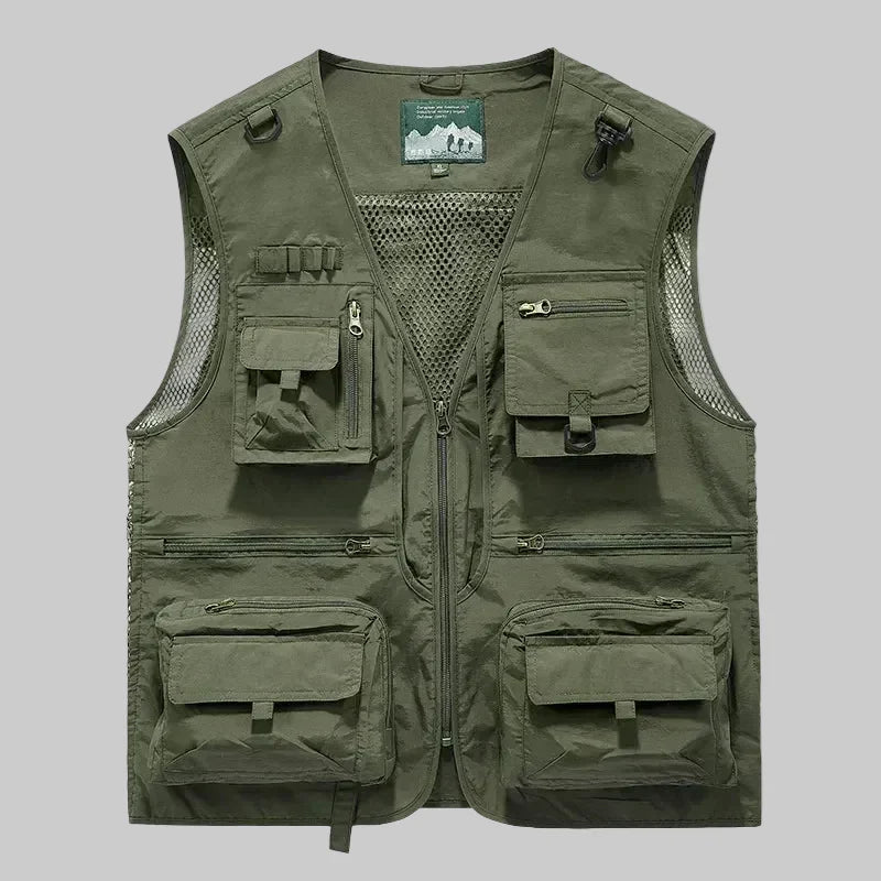 Breathable Outdoor Utility Vest with Multiple Pockets – Lightweight Mesh Design