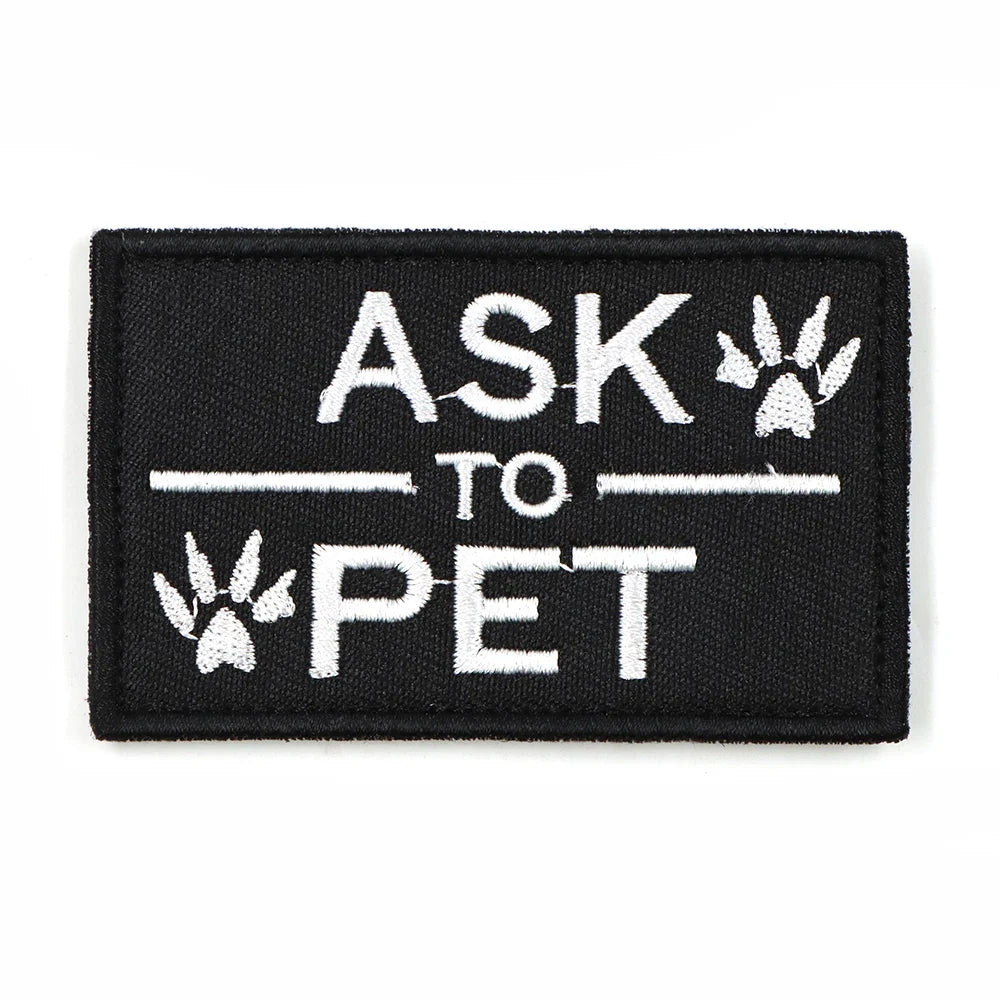 Dog Harness Patches – Hook & Loop Name Tags for Service Dogs, K9 & Emotional Support