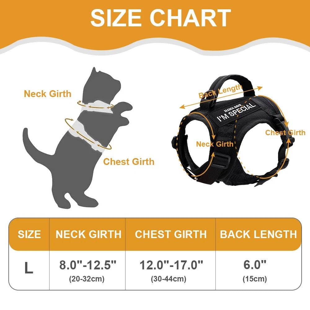Cat Harness Vest – Tactical, Comfortable, Secure & Adventure-Ready with D-Ring Leash Clip