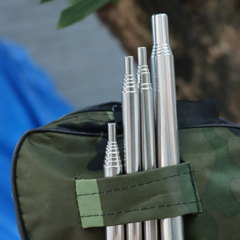 Collapsible Fire Bellowing Tool – Stainless Steel Fire Blowpipe for Camping, Survival & BBQ
