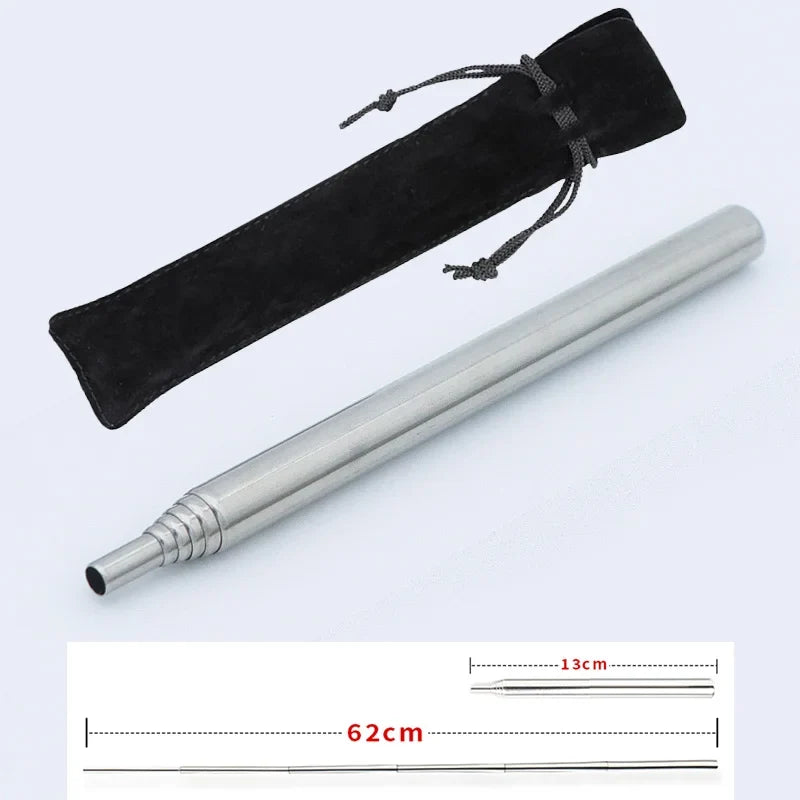 Collapsible Fire Bellowing Tool – Stainless Steel Fire Blowpipe for Camping, Survival & BBQ