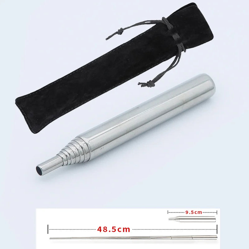 Collapsible Fire Bellowing Tool – Stainless Steel Fire Blowpipe for Camping, Survival & BBQ