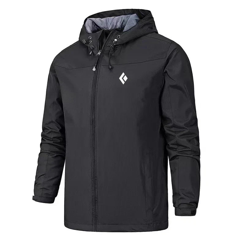 Men’s Waterproof Windproof Hooded Jacket – Lightweight Outdoor Raincoat for Hiking, Camping & Sports – Breathable Windbreaker S–5XL