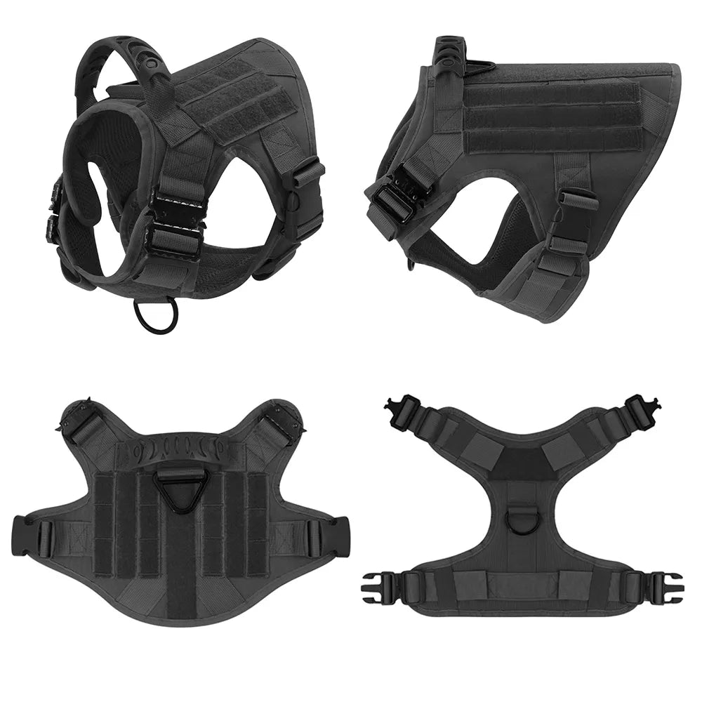 Heavy-Duty Tactical No-Pull Dog Harness Kit