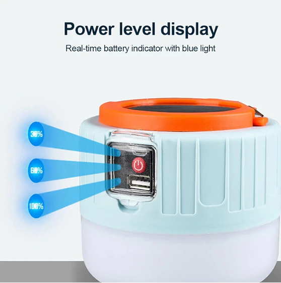 Camping Light – USB & Solar Rechargeable Tent Lantern with Remote | 60W Outdoor LED