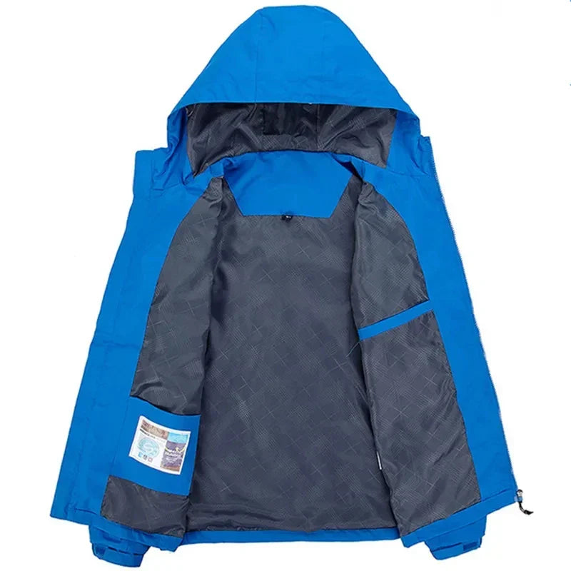 Men’s Waterproof Windproof Hooded Jacket – Lightweight Outdoor Raincoat for Hiking, Camping & Sports – Breathable Windbreaker S–5XL
