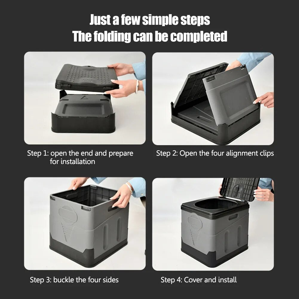 Portable Camping Toilet – Foldable Outdoor Travel Toilet with 600lb Capacity