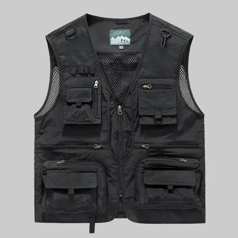 Breathable Outdoor Utility Vest with Multiple Pockets – Lightweight Mesh Design