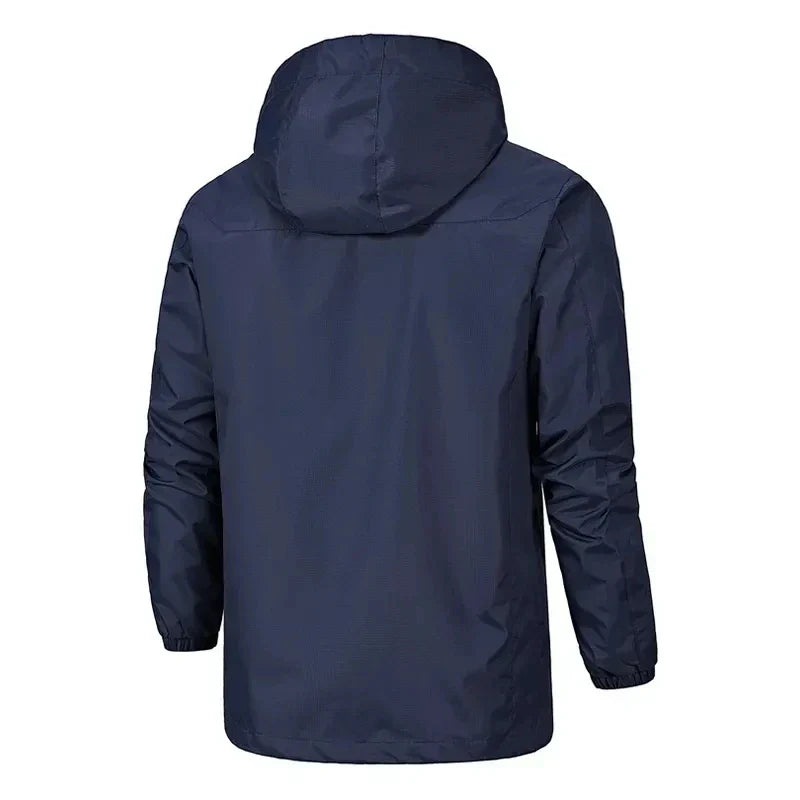 Men’s Waterproof Windproof Hooded Jacket – Lightweight Outdoor Raincoat for Hiking, Camping & Sports – Breathable Windbreaker S–5XL
